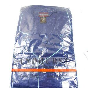 Andhurst Mens Long Sleeve Long Length Pajamas XL Tall Cotton Blend Navy